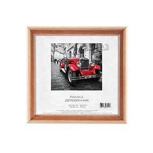 Фоторамка Image Art С20 40х40 деревянная из сосны, цвет натуральный с частичным затемнением, вставка-прозрачный пластик