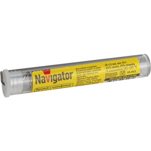 Припой Navigator 93 098 NEM-Pos01-61K-1.5-F10 (ПОС-61, колба, 1.5 мм, 10 гр)