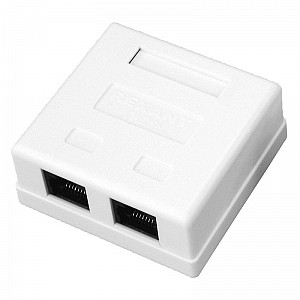Розетка компьютерная внешняя 2-порта, UTP RJ-45 (8P8C), CAT 5e REXANT