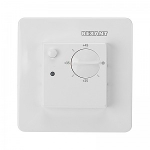 Терморегулятор механический RX-308U, совместим с Schneider серии Unica, белый REXANT