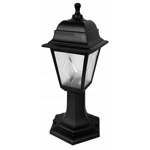 Camelion PP4204 C02 НТУ 04-60-001 У1 "Оскар" черный (Св-к садово-парк., 4-гран., пластик+пластик