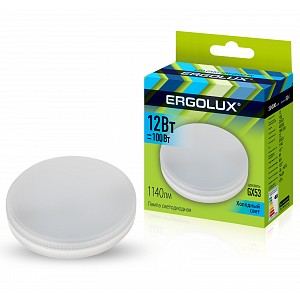 Ergolux LED-GX53-12W-GX53-4K (Эл.лампа светодиодная 12Вт GX53 4000К 220-240В)