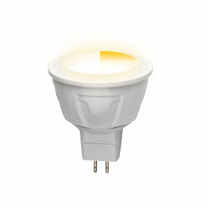 Лампа светодиодная диммируемая Uniel LED-JCDR-5W/WW/GU5.3/FR/DIM PLP01WH Серия Palazzo. Теплый белый свет