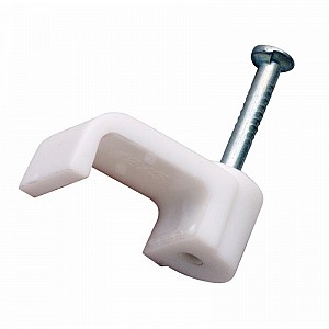 Крепеж кабеля плоский 5х2 мм, белый (50 шт/уп) REXANT