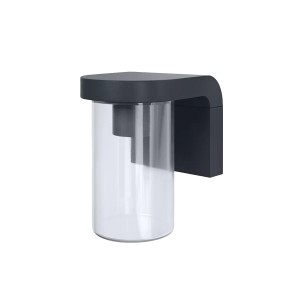ENDURA CLASSIC E27 CASCADE CLEAR/dark grey WALL IP44 - уличн. БРА(цилиндр) LEDV