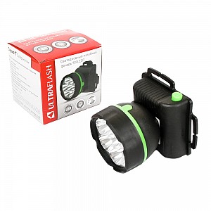 Ultraflash 909LED7 (фонарь налобный, черный, 7LED, 1 реж., 3XR6, пластик, коробка)