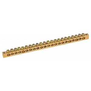 NO-122-10 Шина ЭРА NO-122-10 PEN земля-ноль 6х9мм 22/2 латунная с креплениями по краям