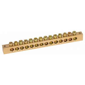 NO-122-24 Шина ЭРА NO-122-24 PEN земля-ноль 8х12мм 14/2 латунная крепеж по краям