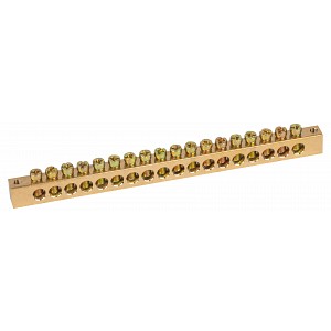 NO-122-26 Шина ЭРА NO-122-26 PEN земля-ноль 8х12мм 18/2 латунная крепеж по краям