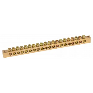 NO-122-27 Шина ЭРА NO-122-27 PEN земля-ноль 8х12мм 20/2 латунная крепеж по краям
