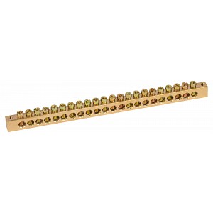 NO-122-28 Шина ЭРА NO-122-28 PEN земля-ноль 8х12мм 22/2 латунная крепеж по краям
