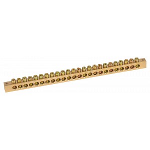 NO-122-29 Шина ЭРА NO-122-29 PEN земля-ноль 8х12мм 24/2 латунная крепеж по краям
