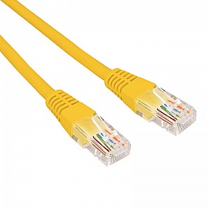 Шнур коммутационный патч-корд U/UTP, CAT 6, RJ45-RJ45, 26AWG, LSZH, желтый, 5м REXANT