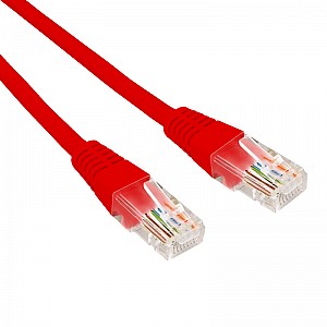 Шнур коммутационный патч-корд U/UTP, CAT 6, RJ45-RJ45, 26AWG, LSZH, красный, 5м REXANT