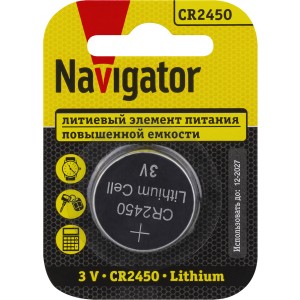 Элемент питания Navigator 93 824 NBT-CR2450-BP1