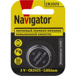 Элемент питания Navigator 93 822 NBT-CR2025-BP1