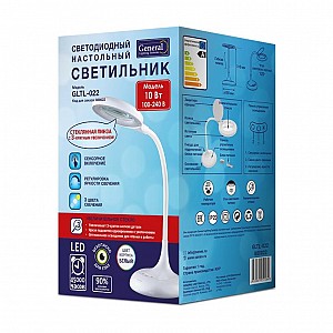 Светильник General с/д GLTL-022 10Вт 530лм с линзой, белый (глянец) (800022) (1/8)