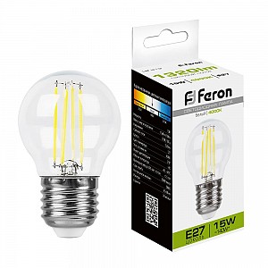 Лампа светодиодная, (15W) 230V E27 4000K прозрачная, LB-515