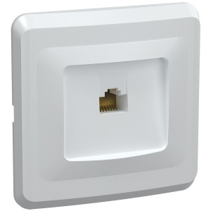 VEGA Розетка 1-местная компьютерная RJ45 кат.5е РК10-ВБ белый GENERICA