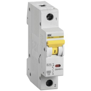 KARAT Автоматический выключатель ВА47-60M 1P B 25А 6кА IEK