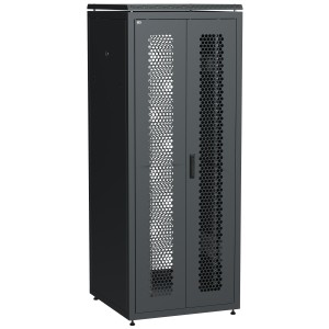 ITK LINEA N Шкаф сетевой 19" 42U 800х800мм двери передняя перфорированная задняя двустворчатая перфорированная черный
