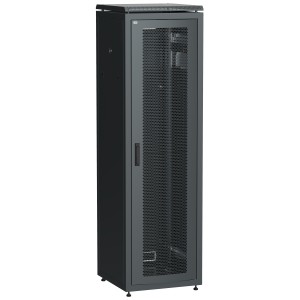 ITK LINEA N Шкаф сетевой 19" 42U 600х600мм перфорированная передняя дверь черный
