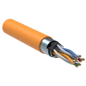 ITK Витая пара F/UTP кат.6 4х2х23AWG solid LSZH нг(А)-HF оранжевый (305м)