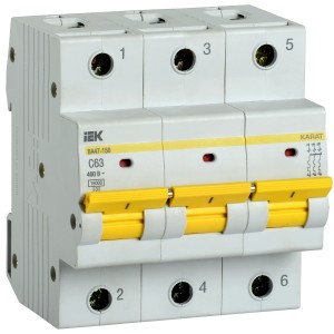 KARAT Автоматический выключатель ВА47-150 3P C 63А 15кА IEK