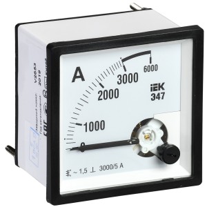 Амперметр аналоговый Э47 3000/5А класс точности 1,5 96х96мм IEK