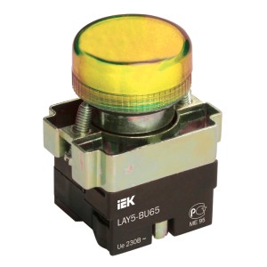 Индикатор LAY5-BU65 d=22мм желтый IEK