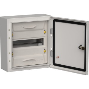 TITAN 5 Корпус металлический ЩРн-12 (1х12) 335х310х140мм IP54 серый (одна дверь) IEK