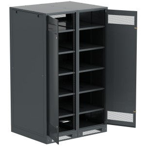 ITK LINEA B Шкаф аккумуляторный (пустой) 2000х1200х950мм двустворчатая металлическая дверь черный