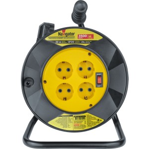 Удлинитель Navigator 93 911 NPE-R-04-30-E-3x1.5 катушка 4 гн. c/з 30м (Россия)