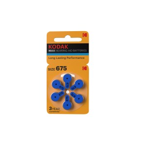 30423282  Батарейки Kodak ZA675-6BL [KZA675-6] MAX Hearing Aid