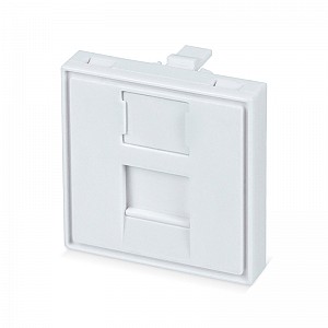 Вставка 45x45, на 1 порт со шторкой