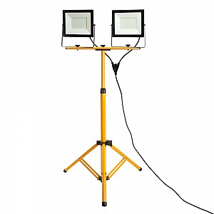 Прожектор на штативе, 2*100W 6400К 230V черный IP65, LL-505