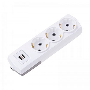 Купить Удлинитель ПРЕМИУМ 3 гнезда, 3м, 3х1,5мм², с/з, 2 USB-разъема, белый REXANT Удлинитель ПРЕМИУМ 3 гнезда, 3м, 3х1,5мм², с/з, 2 USB-разъема, белый REXANT