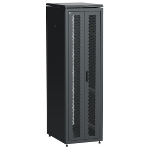 ITK LINEA N Шкаф сетевой 19" 42U 600х800мм двери передняя перфорированная задняя двустворчатая перфорированная черный