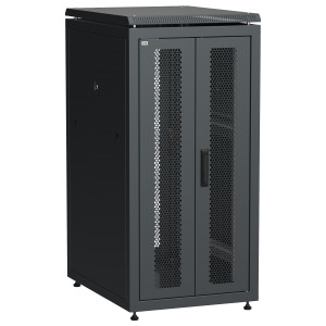 ITK LINEA N Шкаф сетевой 19" 24U 600х800мм двери передняя перфорированная задняя двустворчатая перфорированная черный
