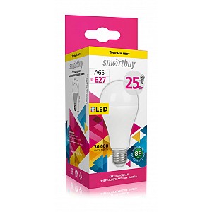 Светодиодная (LED) Лампа Smartbuy-A65-25W/3000/E27 (SBL-A65-25-30K-E27)