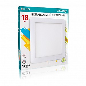 Встраиваемый (LED) светильник DL Smartbuy Square-18w/4000K/IP20 (SBL-DLSq-18-4K)