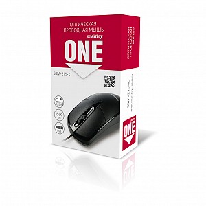 Мышь проводная Smartbuy серия ONE 215-K черная (SBM-215-K) / 100