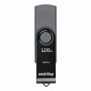 USB 3.0/3.1 накопитель Smartbuy 128 ГБ серия Twist Dual Чёрный/Cерый Type-C/Type-A (SB128GB3DUOTWK)