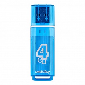 USB 2.0 накопитель Smartbuy 004 ГБ серия Glossy Синий (SB4GBGS-B)