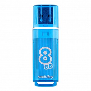 USB 2.0 накопитель Smartbuy 008 ГБ серия Glossy Синий (SB8GBGS-B)