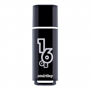 USB 2.0 накопитель Smartbuy 016 ГБ Glossy Чёрный (SB16GBGS-K)
