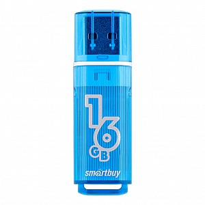 USB 2.0 накопитель Smartbuy 016 GB серия Glossy Синий (SB16GBGS-B)