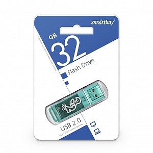 USB 2.0 накопитель Smartbuy 032 ГБ серия Glossy Зелёный (SB32GBGS-G)