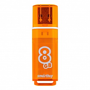 USB 2.0 накопитель Smartbuy 008 ГБ серия Glossy Оранжевый (SB8GBGS-OR)