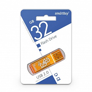USB 2.0 накопитель Smartbuy 032 ГБ серия Glossy Оранжевый (SB32GBGS-Or)